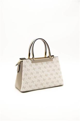 Silver & Polo SP913 Kadın El Çantası Monogram Bej-Kum