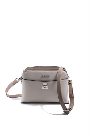 Silver & Polo SP623 Kadın Çapraz Çanta Düz Bej-Latte