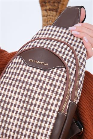 Silver & Polo Kahve Sarı - Kahve SP959 Kadın Vücut Çantası