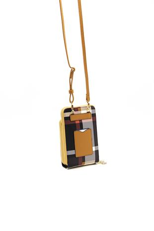 Silver & Polo Siyah - A.Taba SP1011 Kadın Askılı Cüzdanlı Telefon Çantası