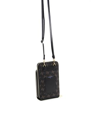 Silver & Polo Siyah Bakır  - Siyah SP1011 Kadın Askılı Cüzdanlı Telefon Çantası