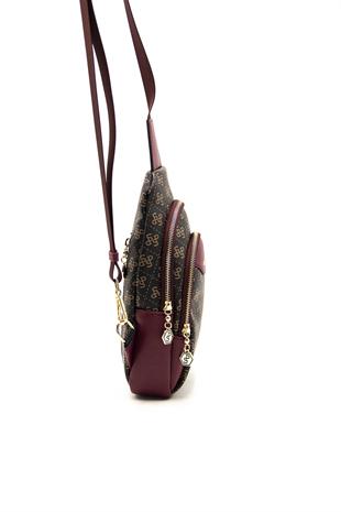 Silver & Polo Kahve Sarı - Bordo SP959 Kadın Bel Çantası