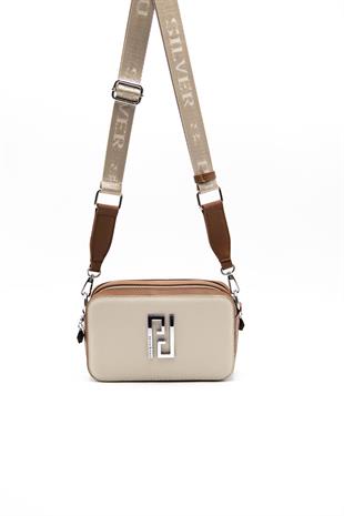 Silver & Polo Bej - A.Taba SP1078 Kadın Çapraz Çanta