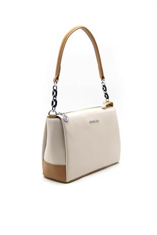 Silver & Polo Bej - A.Taba SP910 Kadın Çapraz Çanta