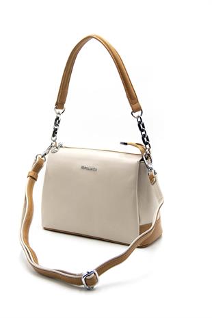 Silver & Polo Bej - A.Taba SP910 Kadın Çapraz Çanta