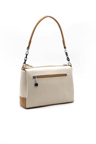 Silver & Polo Bej - A.Taba SP910 Kadın Çapraz Çanta