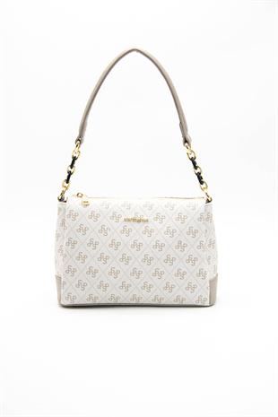 Silver & Polo Bej - Kum SP910 Kadın Çapraz Çanta