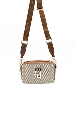 Silver & Polo Bej - Taba SP1078 Kadın Çapraz Çanta