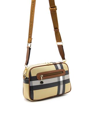 Silver & Polo Bej - Taba SP1094 Kadın Çapraz Çanta
