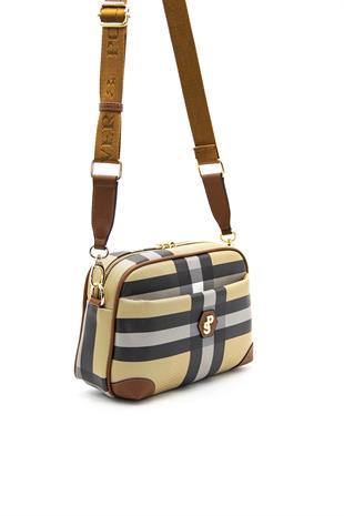 Silver & Polo Bej - Taba SP1094 Kadın Çapraz Çanta