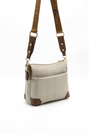 Silver & Polo Bej - Taba SP1110 Kadın Çapraz Çanta