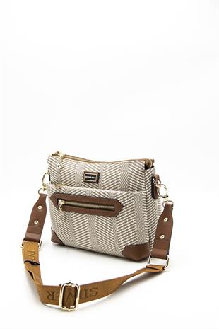 Silver & Polo Bej - Taba SP1110 Kadın Çapraz Çanta