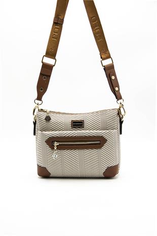 Silver & Polo Bej - Taba SP1110 Kadın Çapraz Çanta