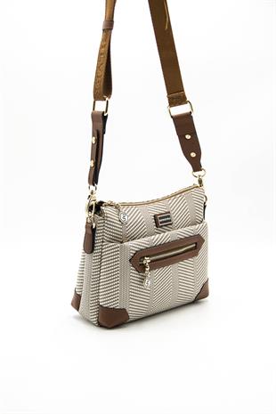 Silver & Polo Bej - Taba SP1110 Kadın Çapraz Çanta