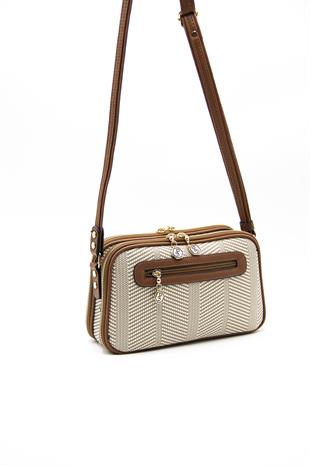 Silver & Polo Bej - Taba SP899 Kadın Çapraz Çanta
