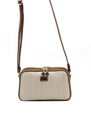 Silver & Polo Bej - Taba SP899 Kadın Çapraz Çanta