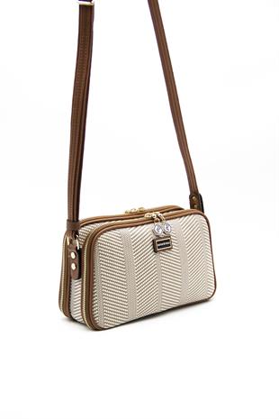 Silver & Polo Bej - Taba SP899 Kadın Çapraz Çanta