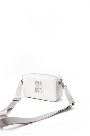 Silver & Polo Beyaz - A.gri SP1078 Kadın Çapraz Çanta