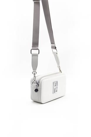 Silver & Polo Beyaz - A.gri SP1078 Kadın Çapraz Çanta