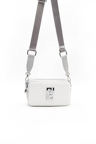 Silver & Polo Beyaz - A.gri SP1078 Kadın Çapraz Çanta