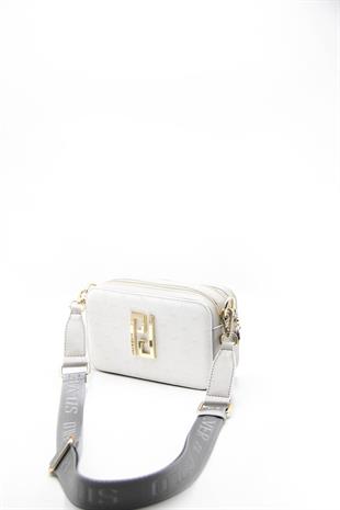 Silver & Polo Beyaz - A.gri SP1078 Kadın Çapraz Çanta