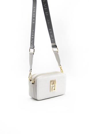 Silver & Polo Beyaz - A.gri SP1078 Kadın Çapraz Çanta