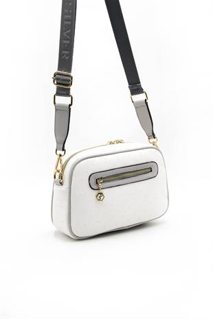 Silver & Polo Beyaz - A.gri SP1094 Kadın Çapraz Çanta
