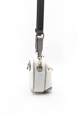 Silver & Polo Beyaz - A.gri SP1094 Kadın Çapraz Çanta