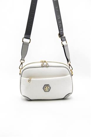 Silver & Polo Beyaz - A.gri SP1094 Kadın Çapraz Çanta