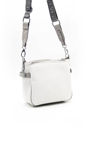 Silver & Polo Beyaz - A.gri SP884 Kadın Çapraz Çanta