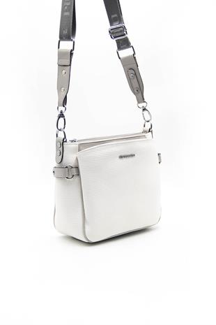 Silver & Polo Beyaz - A.gri SP884 Kadın Çapraz Çanta