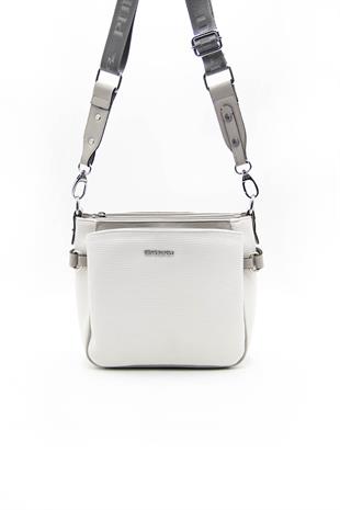 Silver & Polo Beyaz - A.gri SP884 Kadın Çapraz Çanta