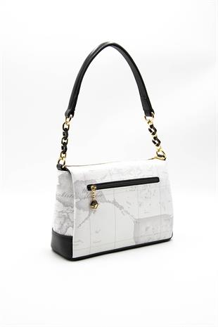 Silver & Polo Beyaz - Antrasit SP910 Kadın Çapraz Çanta