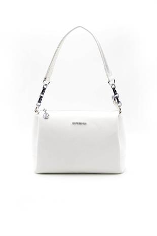 Silver & Polo Beyaz - Beyaz SP910 Kadın Çapraz Çanta