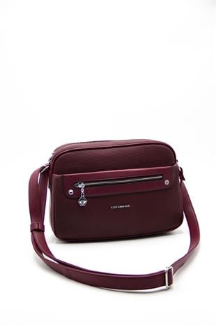 Silver & Polo Bordo - Bordo SP753 Kadın Çapraz Çanta