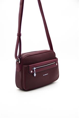 Silver & Polo Bordo - Bordo SP753 Kadın Çapraz Çanta