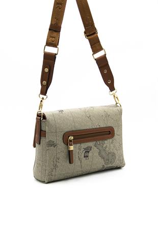 Silver & Polo Haki - A.Taba SP963 Kadın Çapraz Çanta