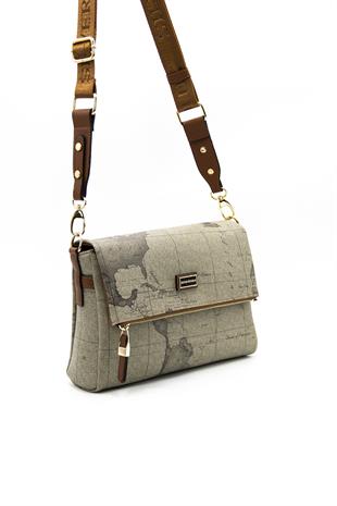 Silver & Polo Haki - A.Taba SP963 Kadın Çapraz Çanta
