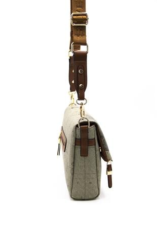 Silver & Polo Haki - A.Taba SP963 Kadın Çapraz Çanta