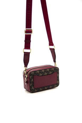 Silver & Polo Kahve Sarı - Bordo SP1078 Kadın Çapraz Çanta