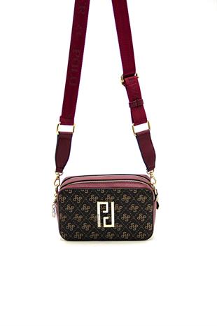 Silver & Polo Kahve Sarı - Bordo SP1078 Kadın Çapraz Çanta