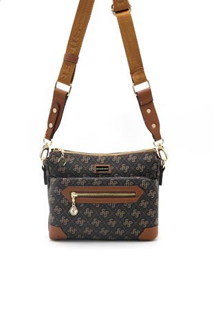 Silver & Polo Kahve Sarı  - Taba SP1110 Kadın Çapraz Çanta