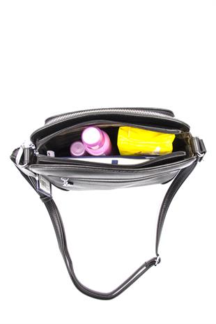 Silver & Polo Kahve - Siyah SP364 Kadın Çapraz Çanta