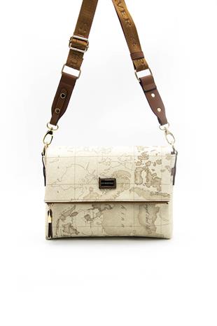 Silver & Polo Koyu Bej - A.Taba SP963 Kadın Çapraz Çanta