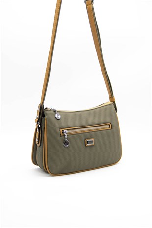 Silver & Polo L.haki - Camel SP818 Kadın Çapraz Çanta