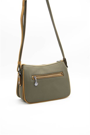 Silver & Polo L.haki - Camel SP818 Kadın Çapraz Çanta