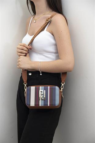 Silver & Polo Mix - Taba SP1078 Kadın Çapraz Çanta