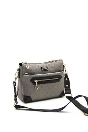 Silver & Polo Platin - Siyah SP1110 Kadın Çapraz Çanta