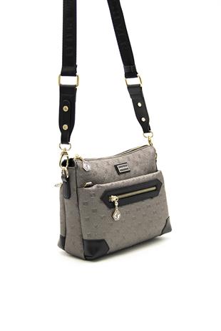 Silver & Polo Platin - Siyah SP1110 Kadın Çapraz Çanta