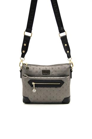 Silver & Polo Platin - Siyah SP1110 Kadın Çapraz Çanta